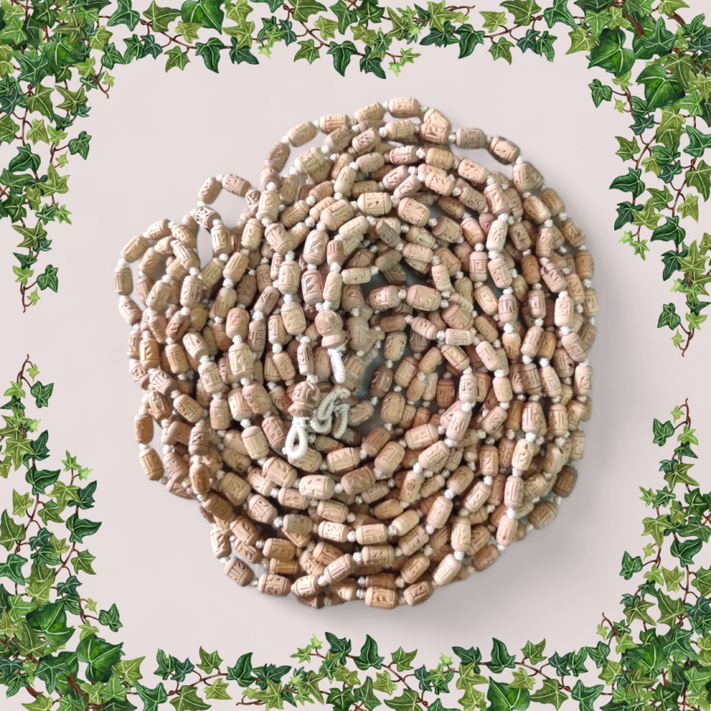 Radha Carved Tulasi Japamala Radha Carved Tulasi Japamala