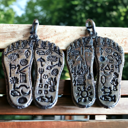 Gour-Nitai Footprint Pendant